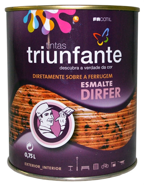 Triunfante Tinta Esmalte Diretamente na Ferrugem 0,750L